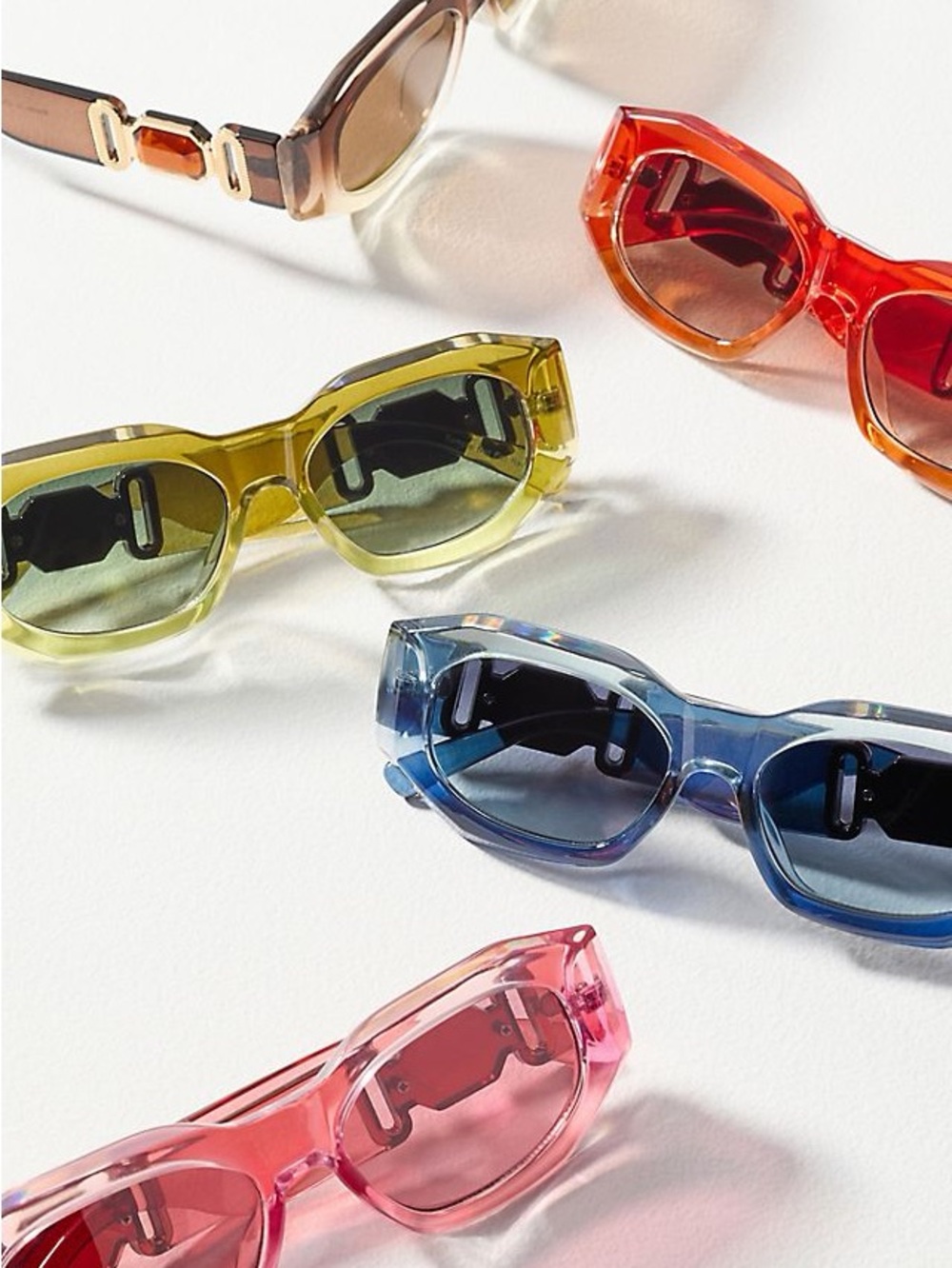 I-SEA Ombre Deco Rectangle Sunglasses Anthropologie - Picture 3 of 3